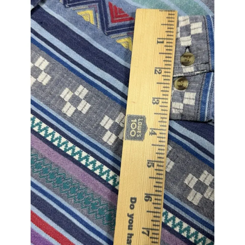Cabin Creek Petite Southwestern‎ Vintage Style Shirt Women L Cotton Color